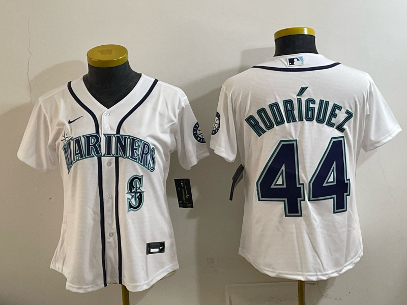 women 2026 Seattle Mariners #44 Rodriguez white Nike MLB Jersey 001->women mlb jersey->Women Jersey